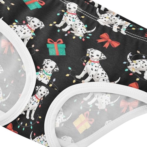 Joisal Cotton Girls Underwear Toddler Funny Puppies Black Bowknot Panties for Girl Bright Briefs Underpants 2t4