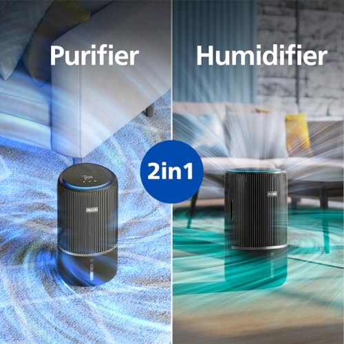 Philips Série 3400 Purificateur d'Air et Humidificateur 2 en 1, Filtre HEPA NanoProtect + Filtre à Charbon Actif, Humidification Hygiénique, CADR 300 m³/h, Taux d'Humidification 650 ml/h (AC3421/13) – Image 6