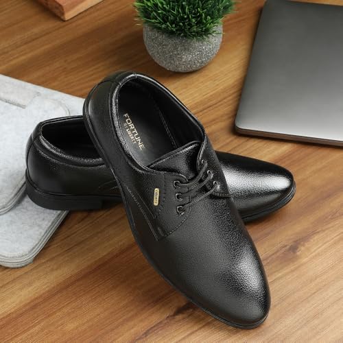 Image of Liberty Fortune HOL-130E Formal Lacing Derby Shoes for Men with PVC Sole | PU Outsole | Comfortable & Lightweight | Cushioned Footbed | Durable & Trendy Design