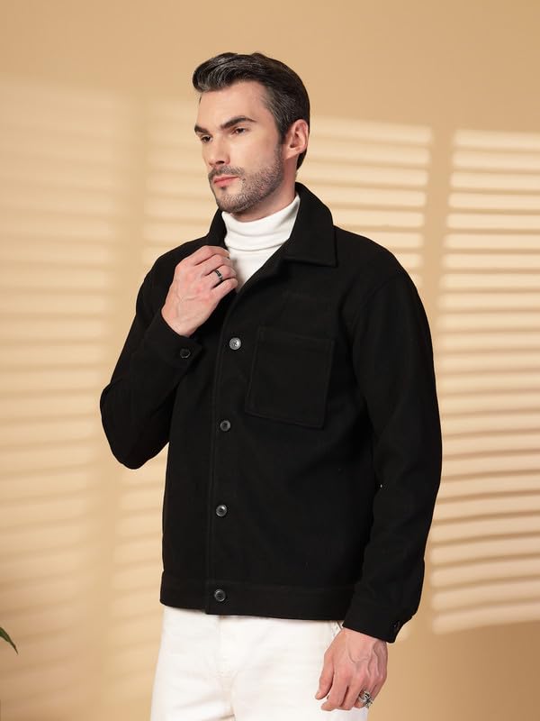 Image of CHKOKKO Men's Regular Winter Shacket Stylish Flannel Plaid Jacket Shirt