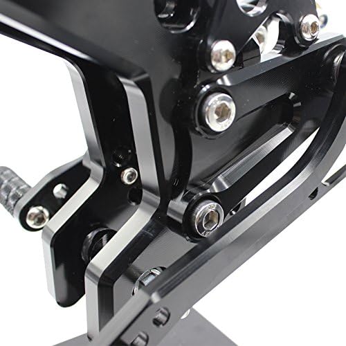Krace Motorcycle Rearsets Foot Pegs Rear Set Footrests Brake Shift Pedals Fully Adjustable Foot Boards Fit For Kawasaki Z750 2004 2005 2006