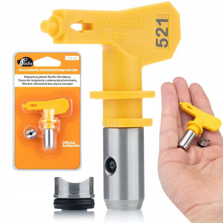 Boquilla modelo 521 Ultra Spray – 25 cm de ancho de pulverización a 30 cm de distancia | Para pintura exterior y fachadas | Alta resistencia al desgaste gracias al carburo de tungsteno | Compatible