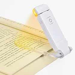 Luz de Leitura Para Livro Luminária de Livros - LED Quente Neutra Fria - Nível de Iluminação Ajustável - Ideal para Estudar ou Ler a Noite - Recarregável USB