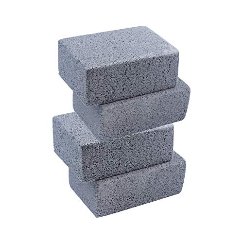 Ecological Grill Cleaning Brick 4 Pack Pumice Stone Cleaning Clean Brick for Cleaning BBQ Grills,Racks,Flat Top Cookers,Grills Pans