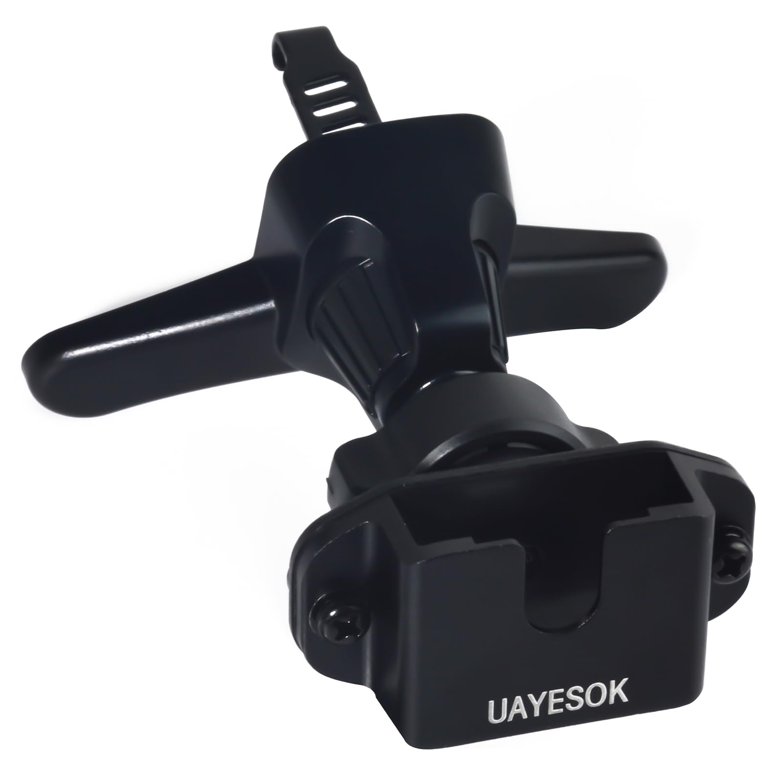 UAYESOK Staffa di ventilazione per apparecchiature radio, supporto girevole per auto con doppio supporto e clip universale, compatibile con Motorola Kenwood Baofeng Icom Midland Yaesu Walkie Talkie
