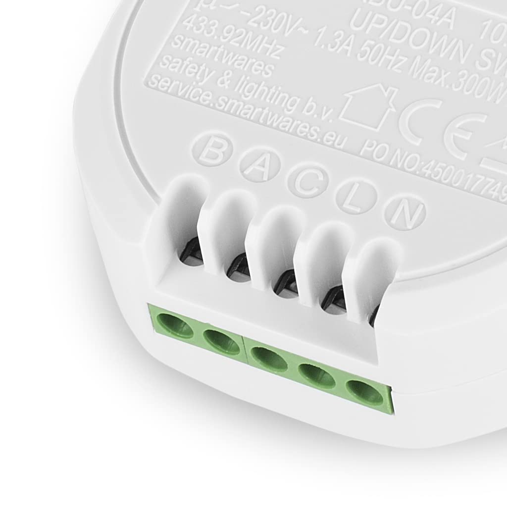 Smartwares Bezprzewodowy przełącznik montażowy do rolet – Plug & Connect – maks. 300 W – SH4-90259 biały