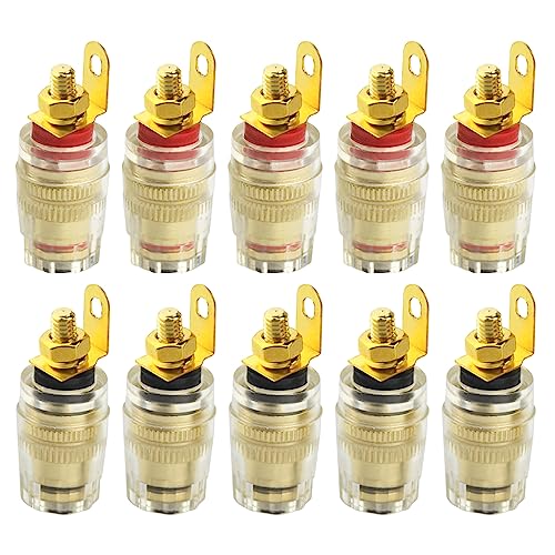 10 conectores banana 4mm para altavoces miniatura 1