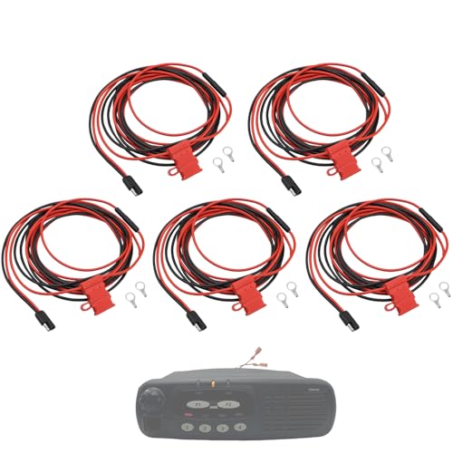 5-Pack HKN4137A HKN4137 DC Power Cable for Motorola CDM750 CM200 CM300 PM400 GM388 GM3188 GM950 GM3688 CM300 CDM1250 XPR4550 Radi HKN9402 HKN4137AR