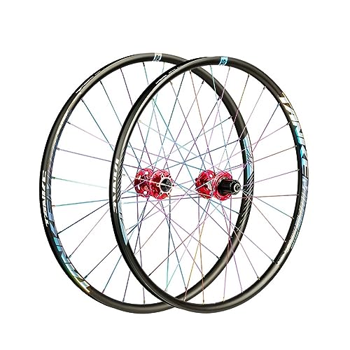 Juego de ruedas MTB de 26, 27,5 y 29 pulgadas, llanta de aleación de aluminio de doble pared, freno de disco, liberación rápida, cassette de 7, 8, 9, 10, 11 y 12 velocidades, 28 orificios, ruedas dela