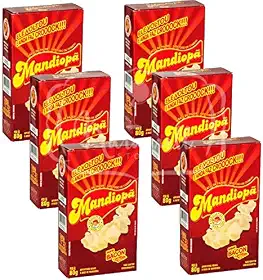 Salgadinho Mandiopã 6 Caixas 80g Sabor Bacon