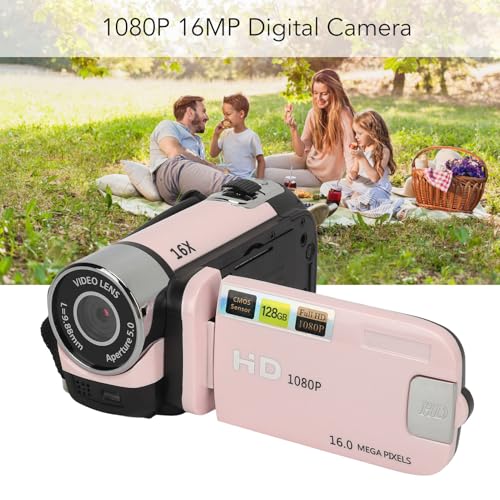Dpofirs 1080P HD Digital Camera, 16X Zoom Vlogging Video Camera Camcorder with 2.4 Inch Rotatable Screen for Photography, Portable 16MP Selfie Camera with Fill Light for Travel Recording - Image 3