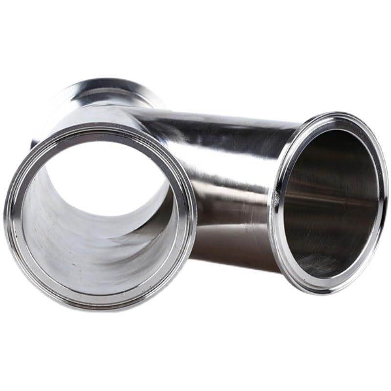304 Stainless Steel Ferrule Y Type Pipe Fitting Connector Adapter Coupling ICXLPMC(38mm Ferrule OD 50.5)
