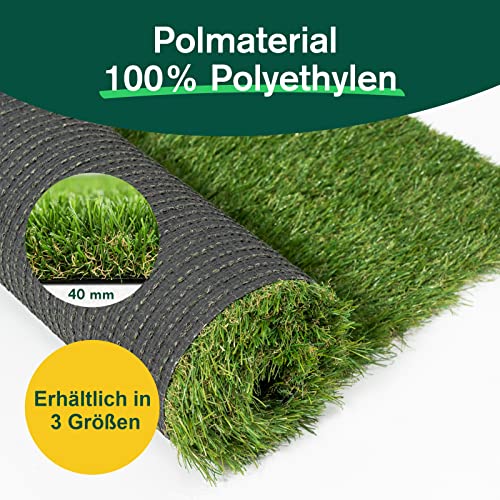 KARAT Premium Kunstrasen für Hunde - Höhe: 40 mm - Trainingsunterlage Hundetoilette Welpentoilette - wiederverwendbarer Gras Ersatz für Balkon, Terrasse, Garten (50 x 60 cm)