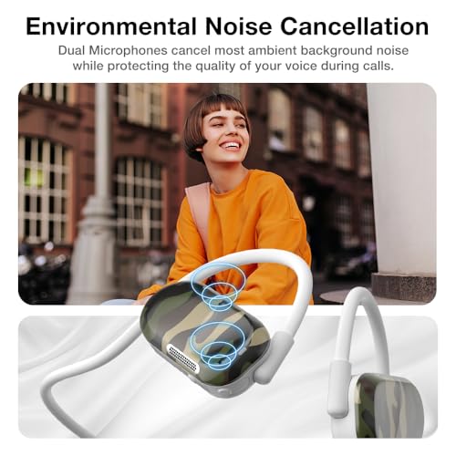 Image of Purity Air Open Ear Headphones - True Air Conduction Wireless Bluetooth Open Ear Earbuds with Dual Mic for iPhone /Android - Secured Long Wearing Comfort, Sports Sweat Resistant (JECE162)
