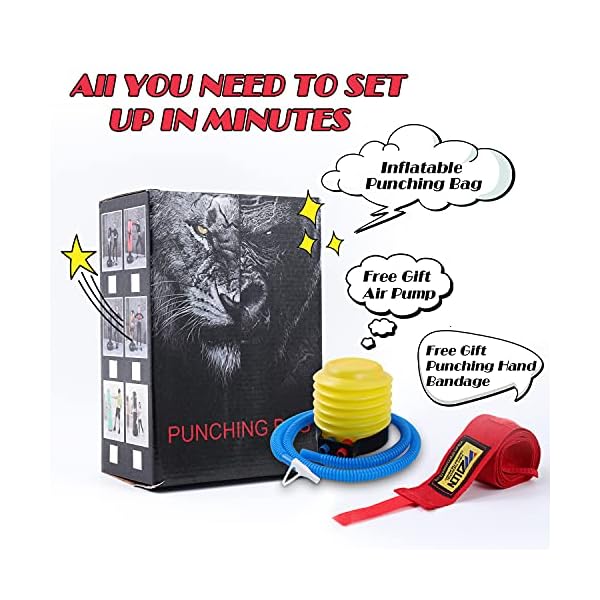 Kids-Inflatable-Freestanding-Punching-Bag-Kickboxing-Punching-Bags-for-Kids-for-Women-Portable-Indoor-Home-Child-and-Adult-Weighted-Boxing-Punching-Bag-for-Practicing-Karate-Taekwondo-MMA Kids Inflatable Freestanding Punching Bag, Kickboxing Punching Bags for Kids & for Women, Portable Indoor Home Child and Adult Weighted Boxing Punching Bag for Practicing Karate, Taekwondo, MMA.