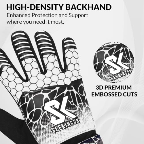 Guantes de Arquero para Niños Size 4 Blanco/Negro Seekingon miniatura 4