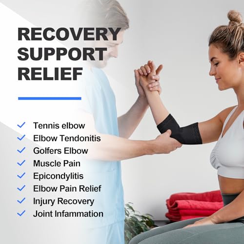 Lexniush Ellenbogenbandage für Damen/Herren - Kompression Ellenbogen Bandage für Tennisarm, Golferarm, Sport - Tennisarm Bandage Links/Rechts für Arthritis, Sehnenentzündung, Gelenkschmerzen