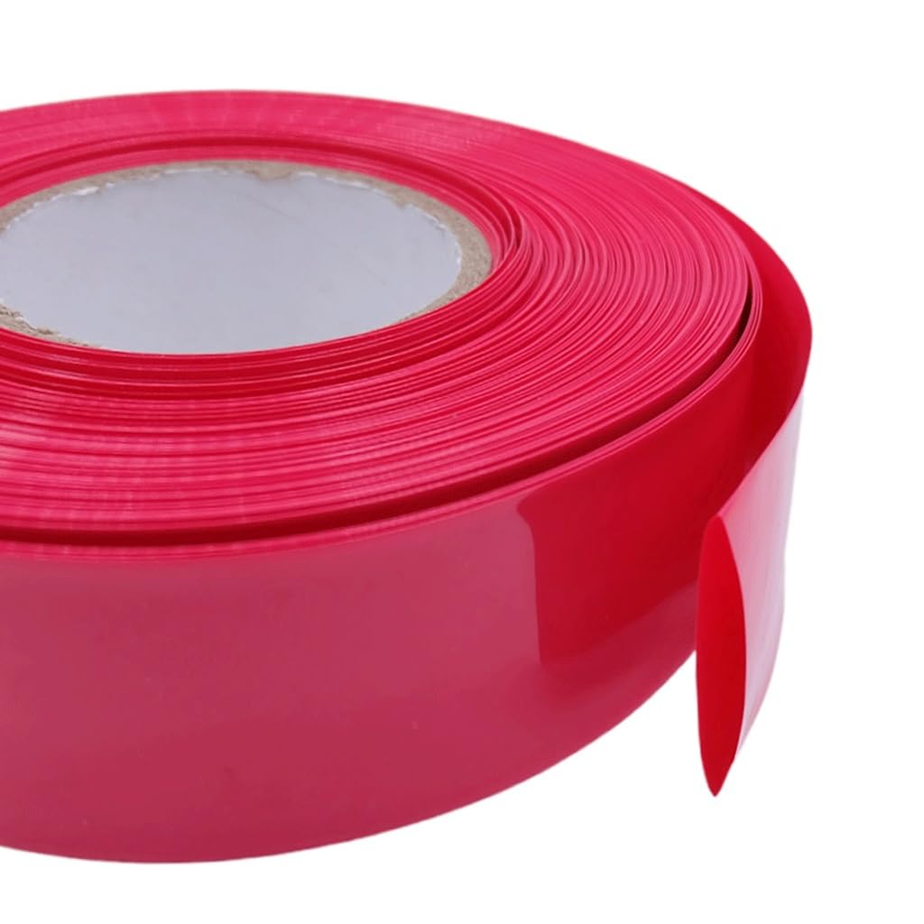 1-metrowa czerwona rurka termokurczliwa Poliolefinowa koszulka termokurczliwa 2:1 w izolacji, do podłączenia przewodu rurki termokurczliwej(Flatten Width 160mm,20 meter)