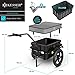 KESSER® Fahrradanhänger, Lastenanhänger, Handwagen mit Kupplung, Hochdeichsel, für Fahrrad Transportanhänger Transportbox mit 70 Liter Volumen, Max. 60kg, + Zubehör für Fahrräder mit 26-28, Grau