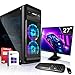 Produktbild Gaming Komplett PC Set|AMD A10-9700 4x3.8GHz |Marken Board|27 Zoll Monitor|Radeon HD R7 - max. 4GB - HyperMemory|120GB SSD + 1000GB HDD|CD/DVD Laufwerk|Windows 10 Pro|WLAN|3 Jahre Garantie
