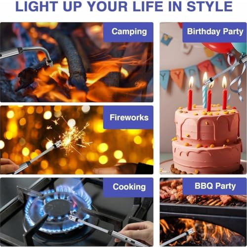 Image of Cello Rechargeable Electric Gas Lighter for Cooking Gas Stove, Kitchen, Pooja Candles & Diyas | USB Charging, Windproof, 360 Flexible Lighter - (Silver)