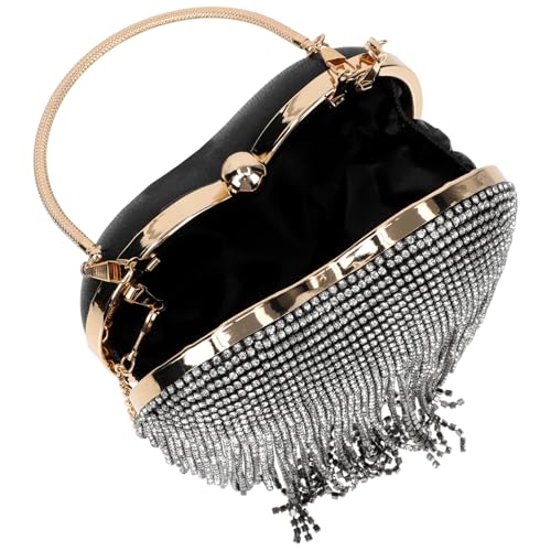 Sac de soirée en PU et chaîne cristaux pour mariages élégants