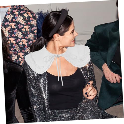 Abaodam Women False Collar Casual Decorative Fake Shirt Collar Sweater Dress Collar Choker Blouse Collar Lolita Big Shawl False Collar for Women Girls White4