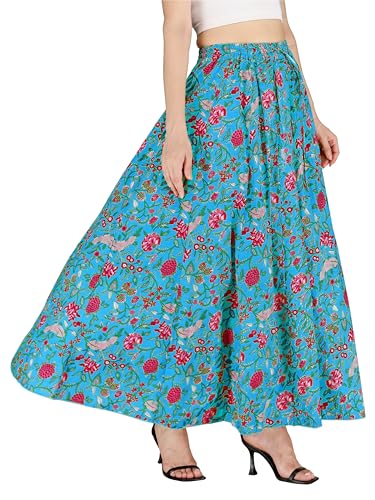 Image of Sttoffa Cotton Printed Women Wear Maxi Long Skirt 40 inch inch Full Length