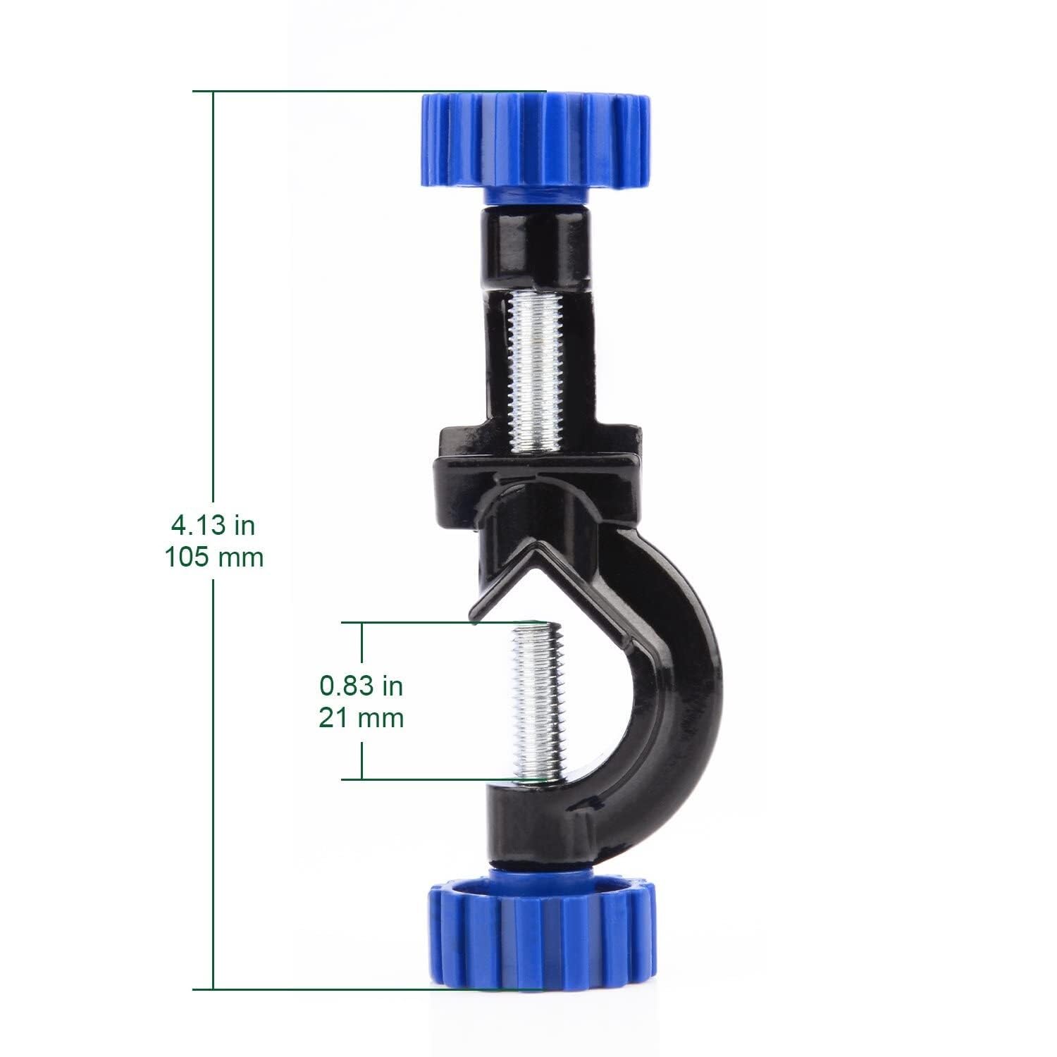 Confezione da 2 Morsetto a Testa di Boss Regolabile - Lega di Alluminio Resistente per Supporti da Laboratorio fino a 21 mm(21 mm)