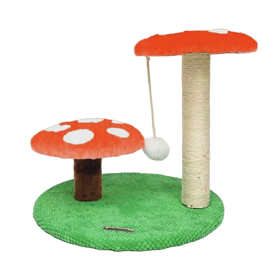Amazon | 【猫用爪とぎ】爪とぎポール きのこ ｜ペット用品 キャット