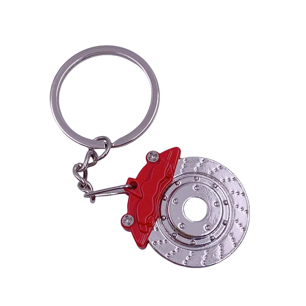 Auto Parts Metal Key Chain Set Spinning Turbo Keychain Six Speed Manual Gearbox Keychain