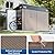 BinpLax 355 cu.ft Shed Premium Galvanized Steel Storage Sheds with Triple Doors 9.5x7.4 Ft Weatherproof Outdoor Utility Sheds, Dual Lock Lean to Shed for Mower, Bike, Generator, Garden Tools (Brown)