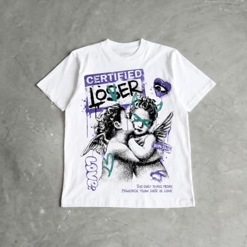 Image of DopeSkill Graphic Tee Streetwear Hip Hop Hypebeast Street Style Crew Neck Unisex T-Shirt Sneaker Colour Matching Shirts Angel