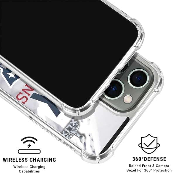 Skinit Clear Phone Case Compatible with iPhone 16 Pro Max - Officially Licensed NFL New England Patriots Super Bowl Champs Design