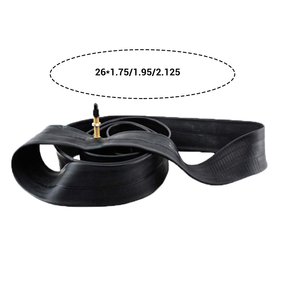 Bike Tube, 2 Pcs 26 x 1.75/1.95/2.125 Schrader Valve BMX Bicycle Inner Tubes Bike Tubes, Black
