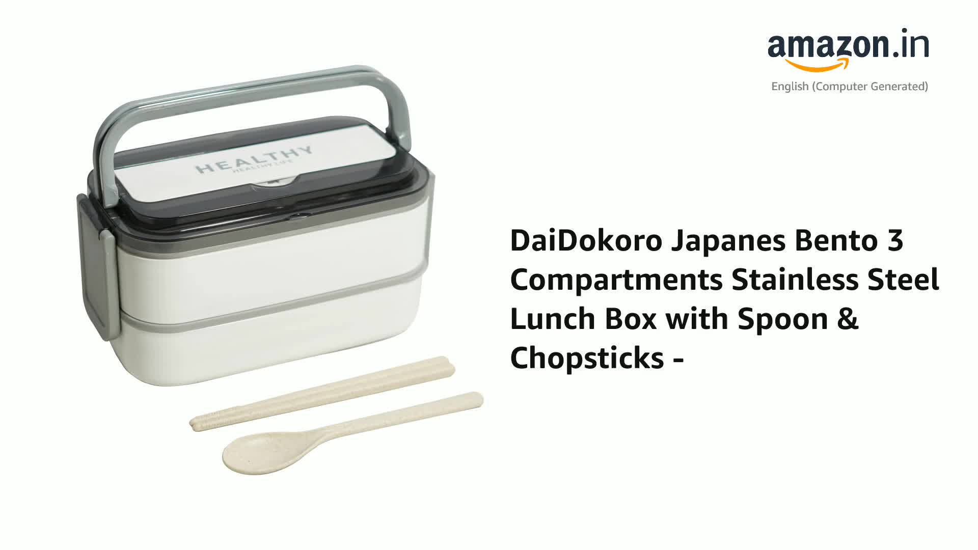 Buy daiDokoro Japanes Bento 3 Compartments Stainless Steel Lunch