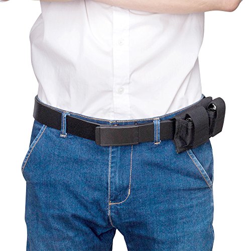 Gvn Off-Duty Concealed Double Speedloader Belt Pouch Case Universal Fits 22 Mag Thru 44 Mag Black #TOP2