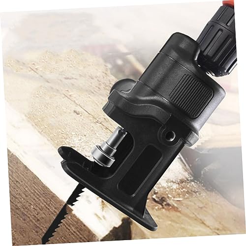 Kontonty AE2KXHN20E0VOPV1148R5I8F 1 Set Chainsaw Adapter Cordless Hand Held Chainsaw Woodworking Cutting Saws Adapter Cordless Drills Drill Adapter Electric Drill Saws Converter Small Electric Saw Steel Black thumb #2