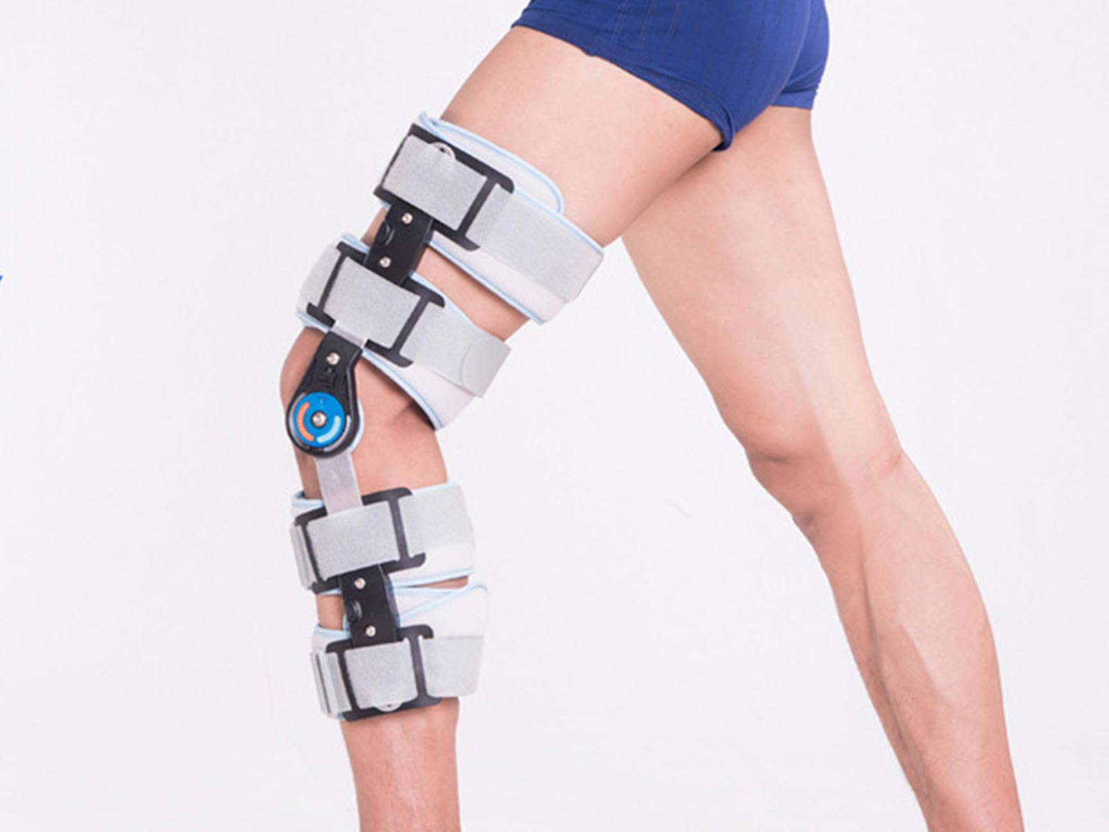 Rodillera Articulada con Bisagras para Estabilización Posquirúrgica, Esguinces y Distensiones, Inmovilizador de Rodilla Postoperatorio para Hombres y Mujeres, Rodillera para Pierna