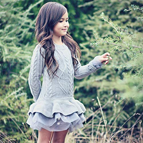 Image of FKKFYY Long Sleeve Fall Sweaters for Girls