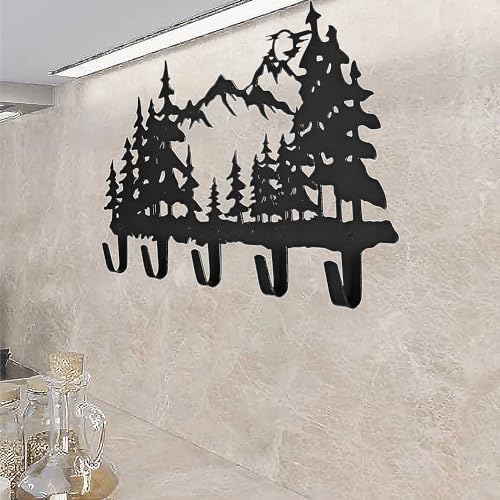 Vivicomfy VIVI-0346 Metal Tree Coat Hooks Wall Art Decor-Tree Hangers And Key Holder-Clothes Rack And Backpack Hanger-Forest Theme Hooks Sweet Home Decor thumb #2