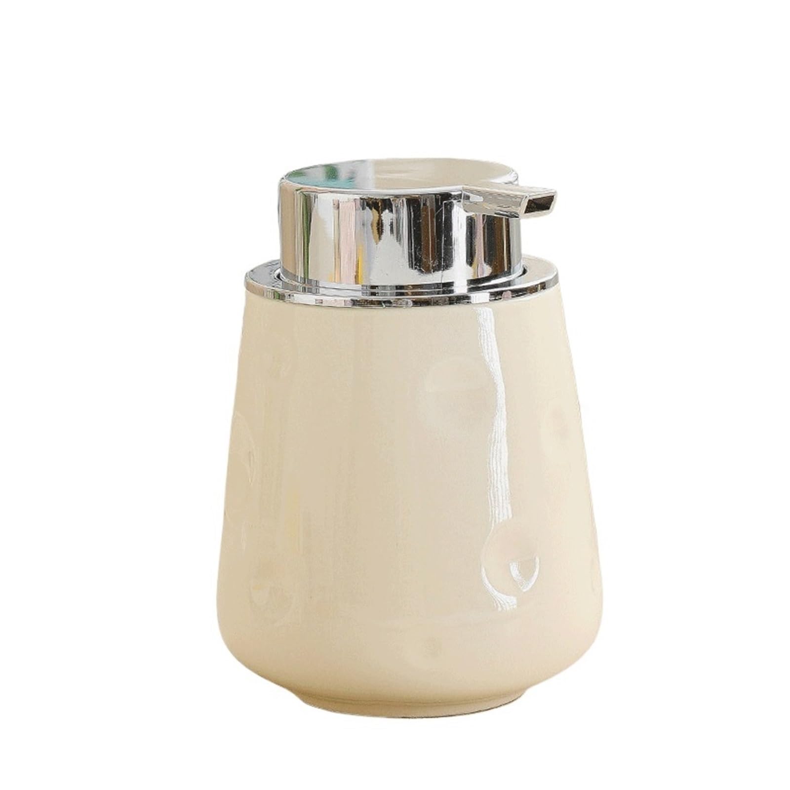soap dispenser Ceramic Shampoo And Body Wash Dispenser For The Bathroom—A Stylish And Cute Soap(White)