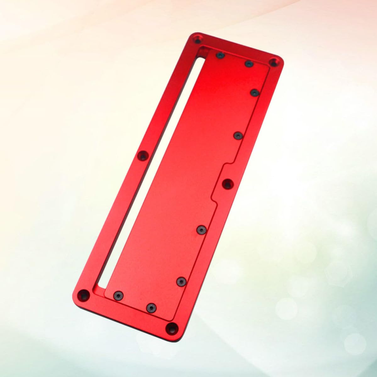 POPETPOP Placa de Garganta Metálica de Color Rojo para Mesa de Banco de Carpintero Circular, Ligera y Precisa, Adecuada para Proyectos DIY y Trabajo en Madera