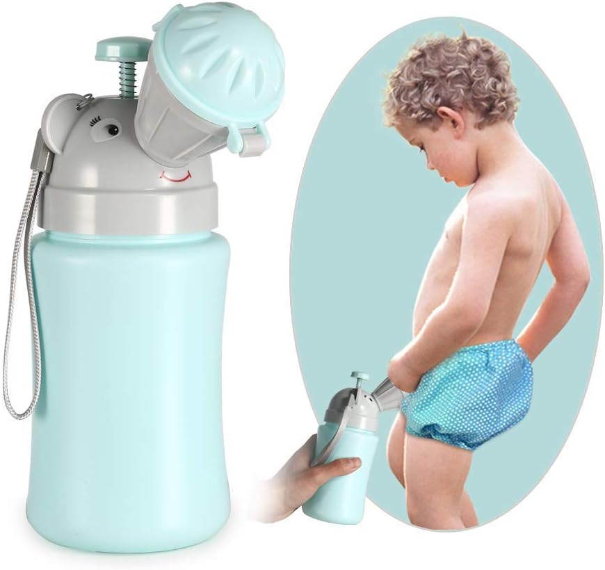 ONEDONE Portable Potty Baby Child Potty Urinal Emergency Toilet for Camping Car Travel and Kid Potty Pee Training (Blue)