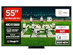 TCL 55Q7C QLED Mini LED Fernseher, 55 Zoll, 4K HDR Premium, Dolby Vision IQ & Atmos, Smart TV mit Google TV, Bang & Olufsen 6.2.2 Sound, 144Hz VRR, AMD FreeSync Premium Pro, HDMI 2.1, AirPlay 2, Alexa