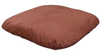 Mellifluous Dog Cat Pet Bed - Soft Velvet Fluffy, Washable, Reversible, Removable Cover, Cushion for All Breeds (M, Brown)