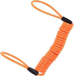 Tbest ディスクロックケーブル 弾性スプリングリマインダー付き (Orange)
