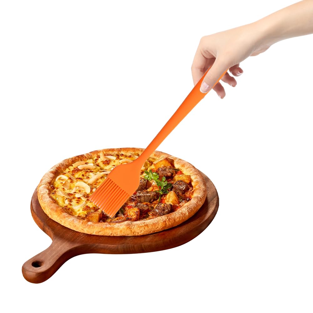 Pennello Cucina Pennelli Silicone, 3 Pcs Spazzola per Barbecue, Spazzola da Forno in Silicone, Spazzola per Cottura BBQ, per Grigliare, Cuocere, Cucinare, Pasticceria