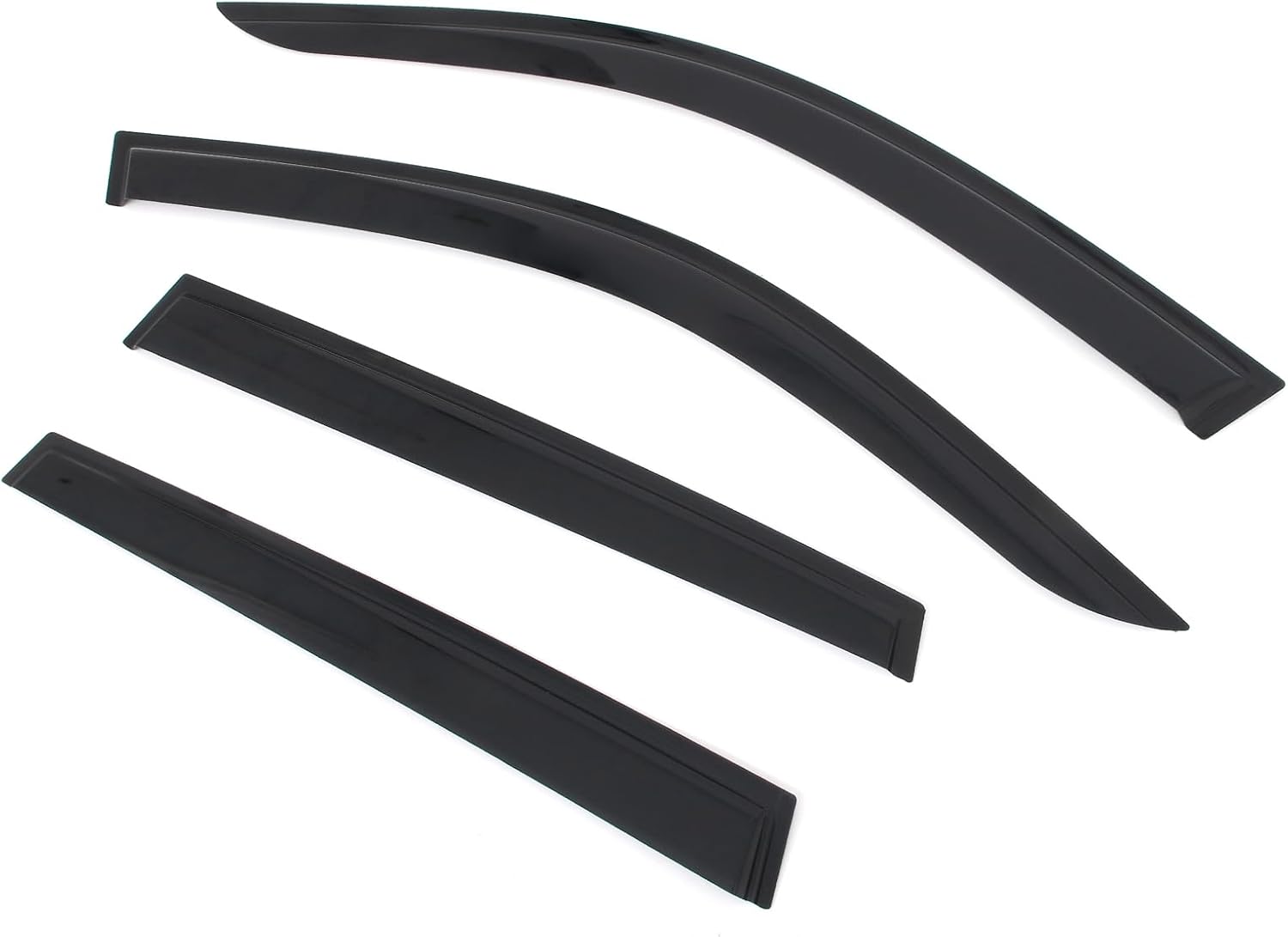 IKON MOTORSPORTS Tape on Window Visors Compatible with 2018-2024 BMW G01 X3, Acrylic Smoke/Tinted Rain Guards, Side Window Wind Deflectors 4PCS