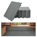 10 Pack Attic Flooring System Deck, 15.75" x 15.75" Waterproof Plastic Interlocking Deck Tiles, Easy-to-Install Floor Tiles & Walking Boards for Attic Storage, Garage, Basement, Indoor & Outdoor Use